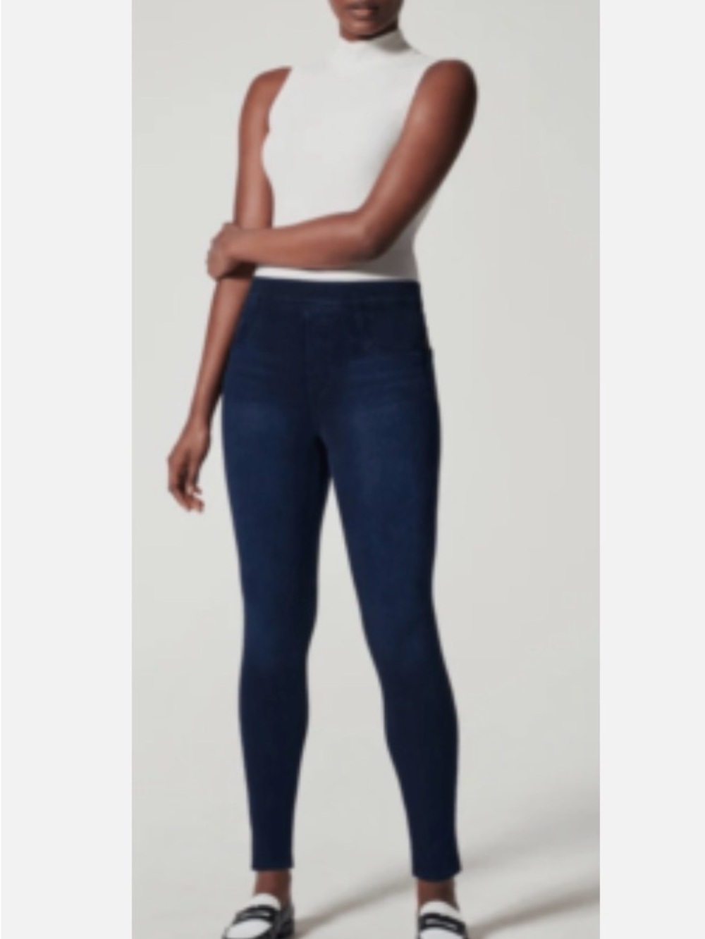 SPANX EGGPLANT High-Rise Skinny Jean-ish Pants